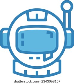 Astronaut Blue Icon - Single Icon, Vector