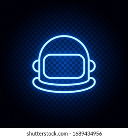 Icono de neón azul astronauta - Vector. Ilustración vectorial de concepto de página.