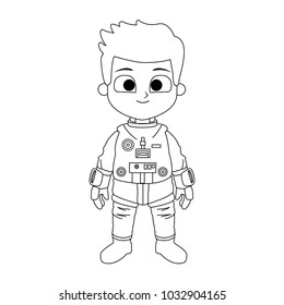 Astronaut boy cartoon