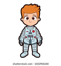 Astronaut boy cartoon