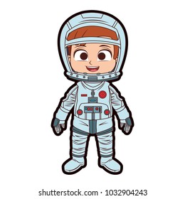 Astronaut boy cartoon