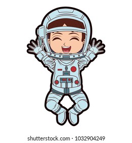 Astronaut boy cartoon