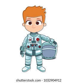 Astronaut boy cartoon