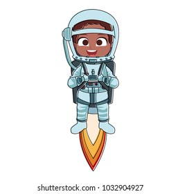 Astronaut boy cartoon