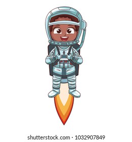 Astronaut boy cartoon