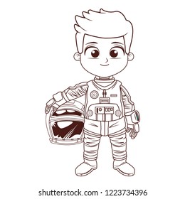 Astronaut boy cartoon