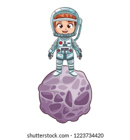 Astronaut boy cartoon
