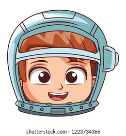 Astronaut boy face