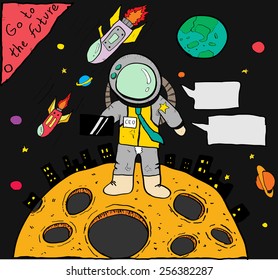 astronaut business vector