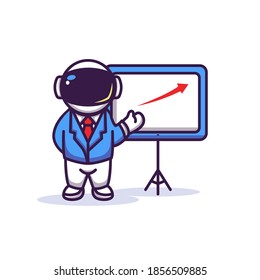 Astronaut with businessman costume suit