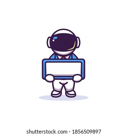 Astronaut with businessman costume suit