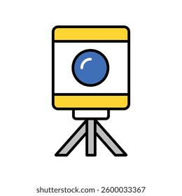Astronaut Camera vector filled outline icon. EPS 10 file