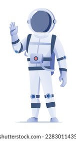 Astronaut cartoon character isolated on white background