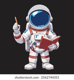 Astronaut cartoon character vector design .