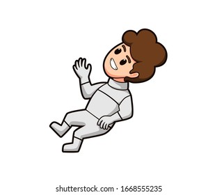 Astronaut cartoon character vector modern design illustration
