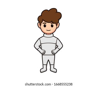Astronaut cartoon character vector modern design illustration
