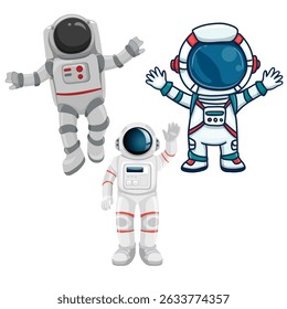 astronaut cartoon design for kids 