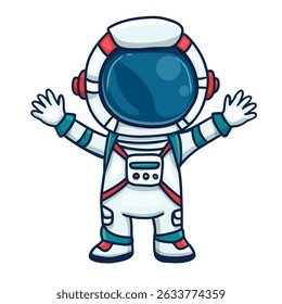 desenho animado de astronauta para crianças 