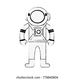 Astronaut cartoon isolated