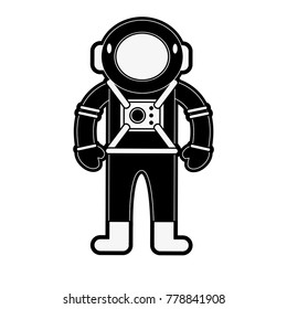 Astronaut cartoon isolated
