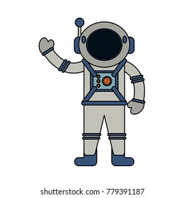 Astronaut cartoon isolated