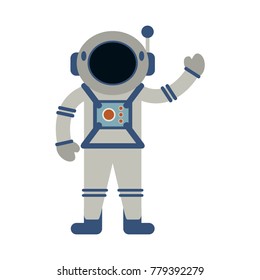 Astronaut cartoon isolated