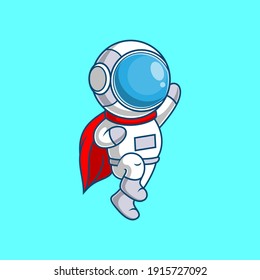 astronaut cartoon in outer space