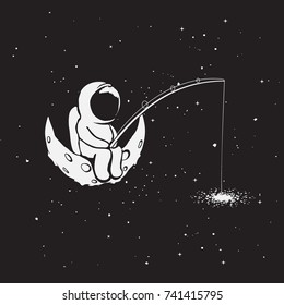 Astronaut catches a star