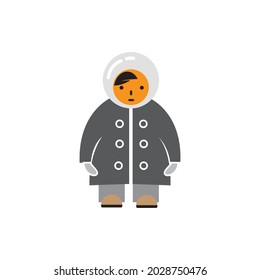 astronaut character icon vector design illustration