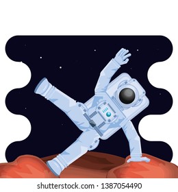 astronaut character in space scene