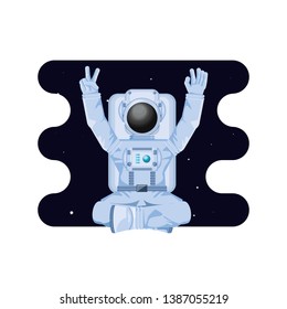 astronaut character in space scene