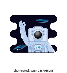 astronaut character in space scene