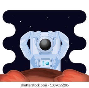 astronaut character in space scene