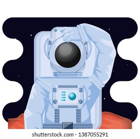 astronaut character in space scene