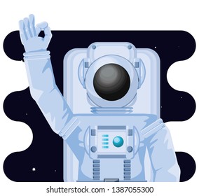 astronaut character in space scene