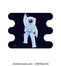 astronaut character in space scene