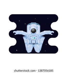 astronaut character in space scene