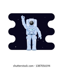 astronaut character in space scene