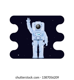 astronaut character in space scene