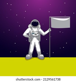 astronaut character vector, good for children books, story character, sticker printing, etc.