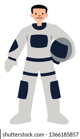 Astronaut character vector illustration on a white background