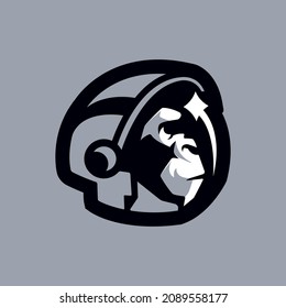 Astronaut Chimpanzee Face Abstract Icon Template