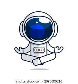   astronaut climb out from the hole of space.Vector illustration