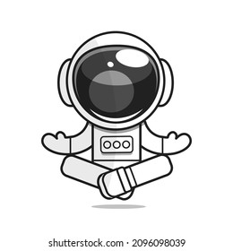an astronaut climb out from the hole of space.Vector illustration