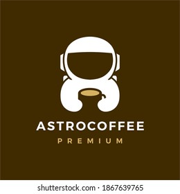 ilustración vectorial del logotipo del café astronauta