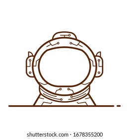 Astronaut Color Book, Line Astronaut for kids, Cute, Simple, Cartoon, Drawing, Kids. Suitable for Book, Drawing, Sketch, Doodle, Illustration, Vector Illustration