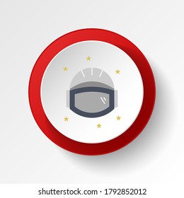 Astronaut colored button icon. Element of space illustration. Signs and symbols icon can be used for web, logo, mobile app, UI, UX
