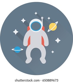 Astronaut Colored Vector Icon