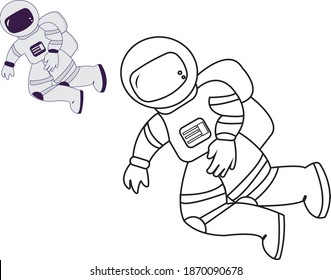 Astronaut Coloring book for children