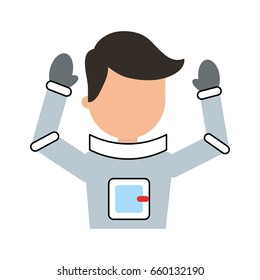 astronaut comic character icon